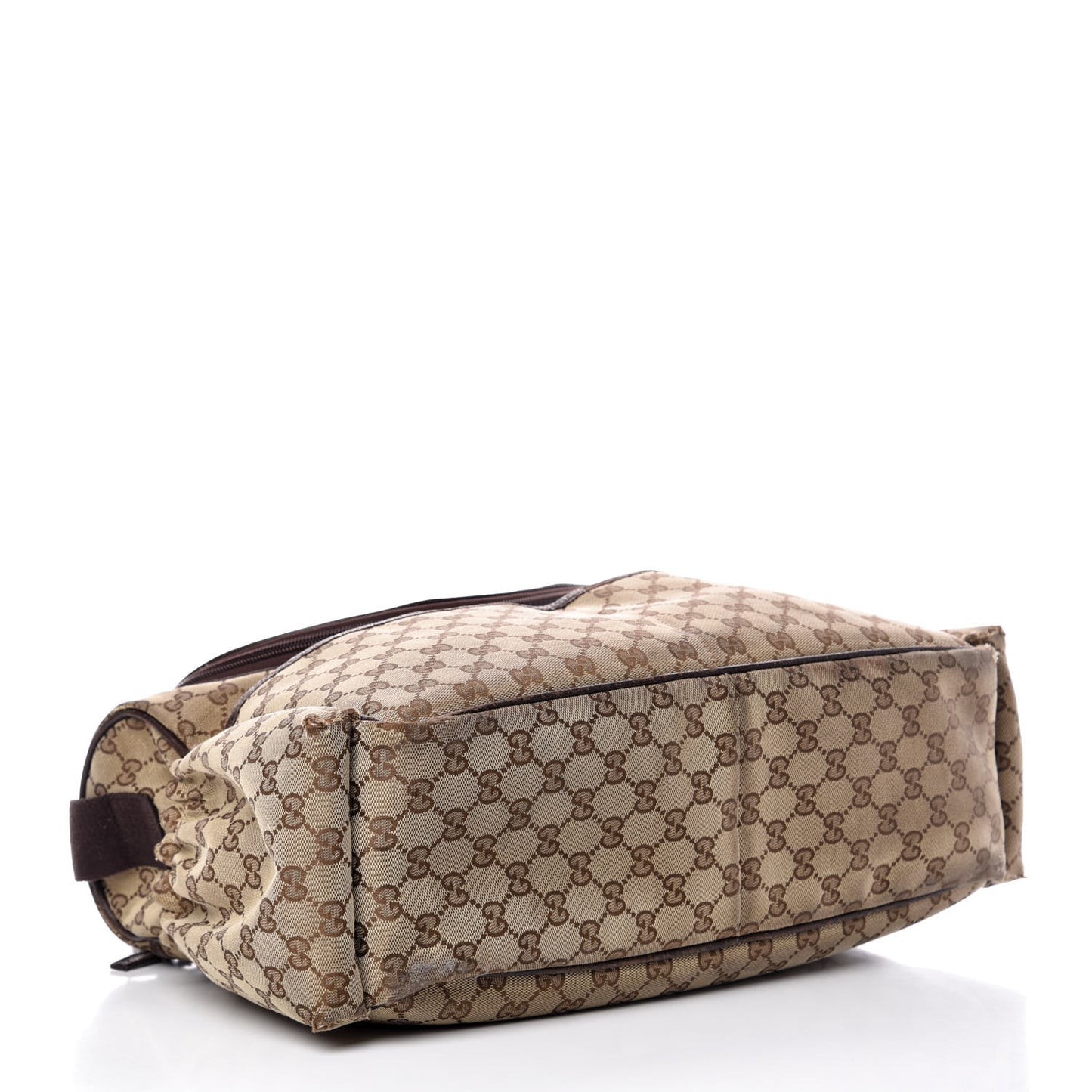 Monogram Natural Pigskin Large Diaper Bag Beige Ebony Cocoa Dark Chocolate