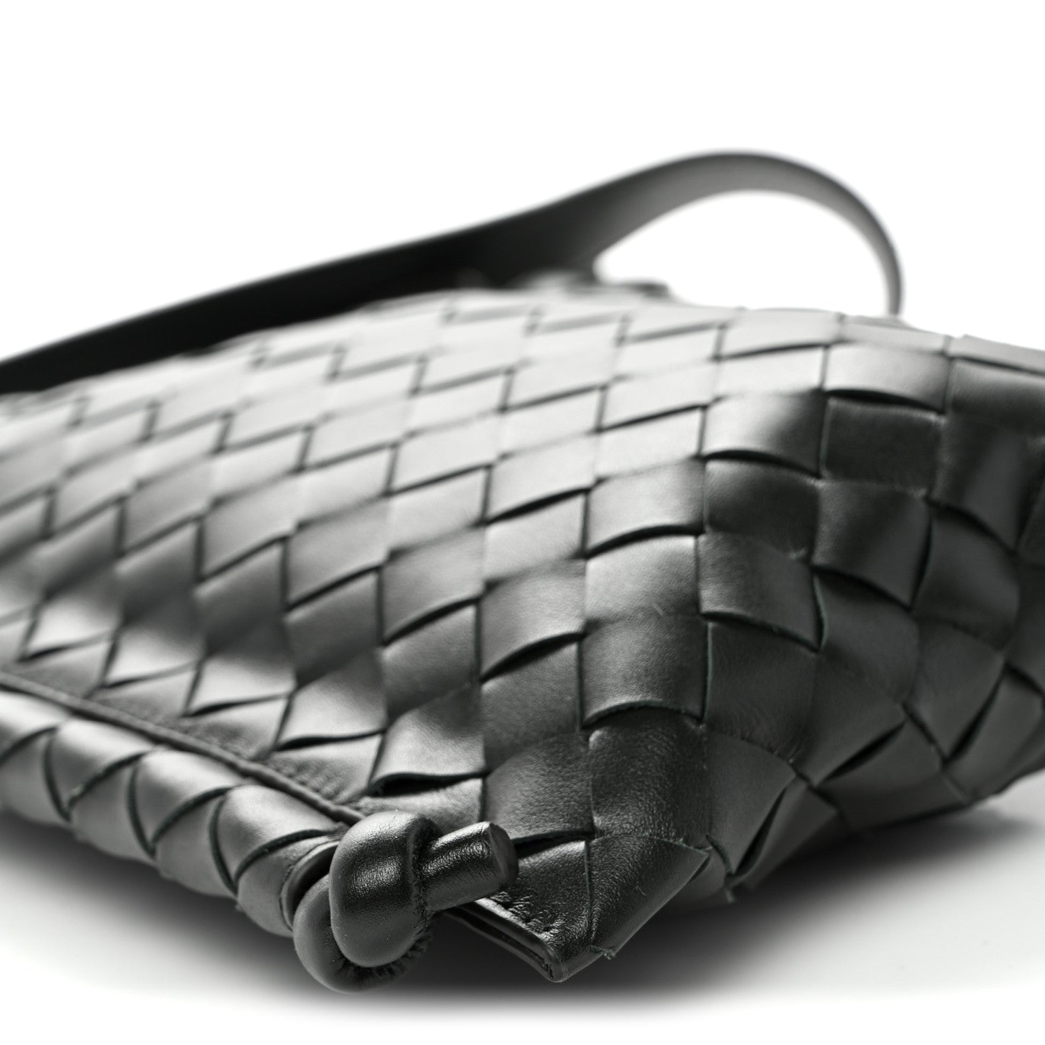 Bottega Veneta Nappa Intrecciato Small Flat Loop Messenger Black 8 of 9
