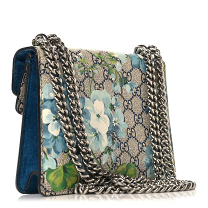 Gucci GG Supreme Monogram Blooms Mini Dionysus Shoulder Bag Beige Navy Vintage Blue 3 of 12