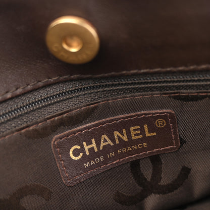 Chanel Calfskin Wild Stitch Tote Brown 6 of 11