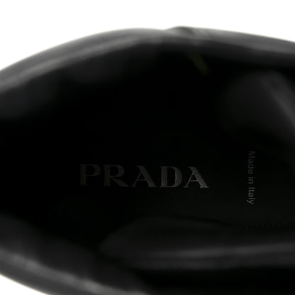 Prada Vitello Soft Uomo Mens High Top Sneakers 12 Black 8 of 9