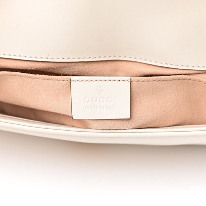 Gucci Calfskin Matelasse Mini GG Marmont Shoulder Bag White 6 of 10