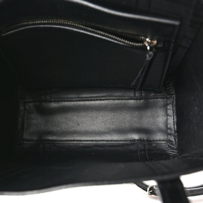 Balenciaga Shiny Calfskin Logo Crocodile Embossed XXS Everyday Tote Black 5 of 9