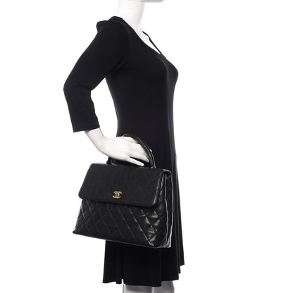 Chanel Caviar Quilted Jumbo Kelly Flap Black 2 of 10
