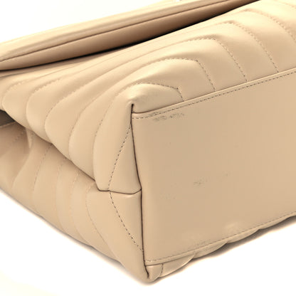 Saint Laurent Calfskin Y Quilted Monogram Medium Loulou Chain Satchel Nude Powder 10 of 10