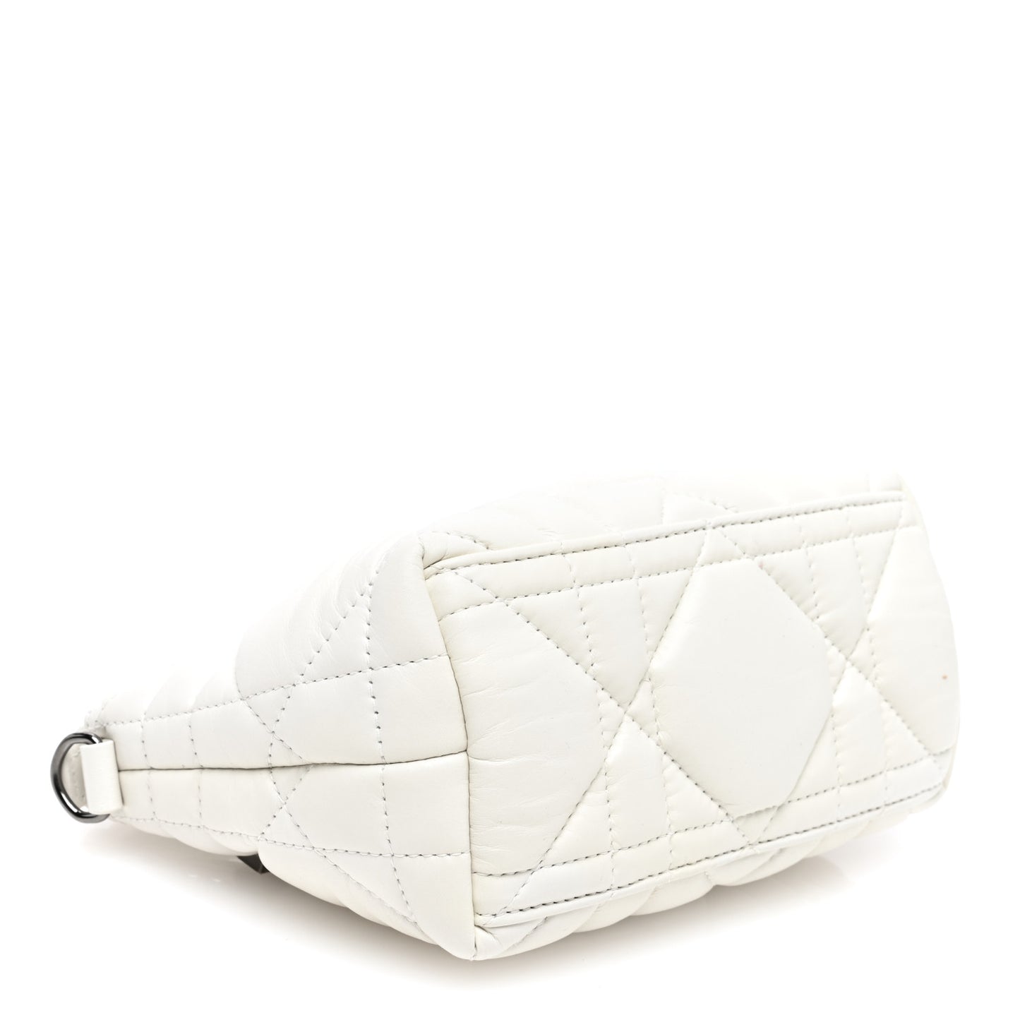 Calfskin Macrocannage Small Diortravel Nomad Pouch Latte