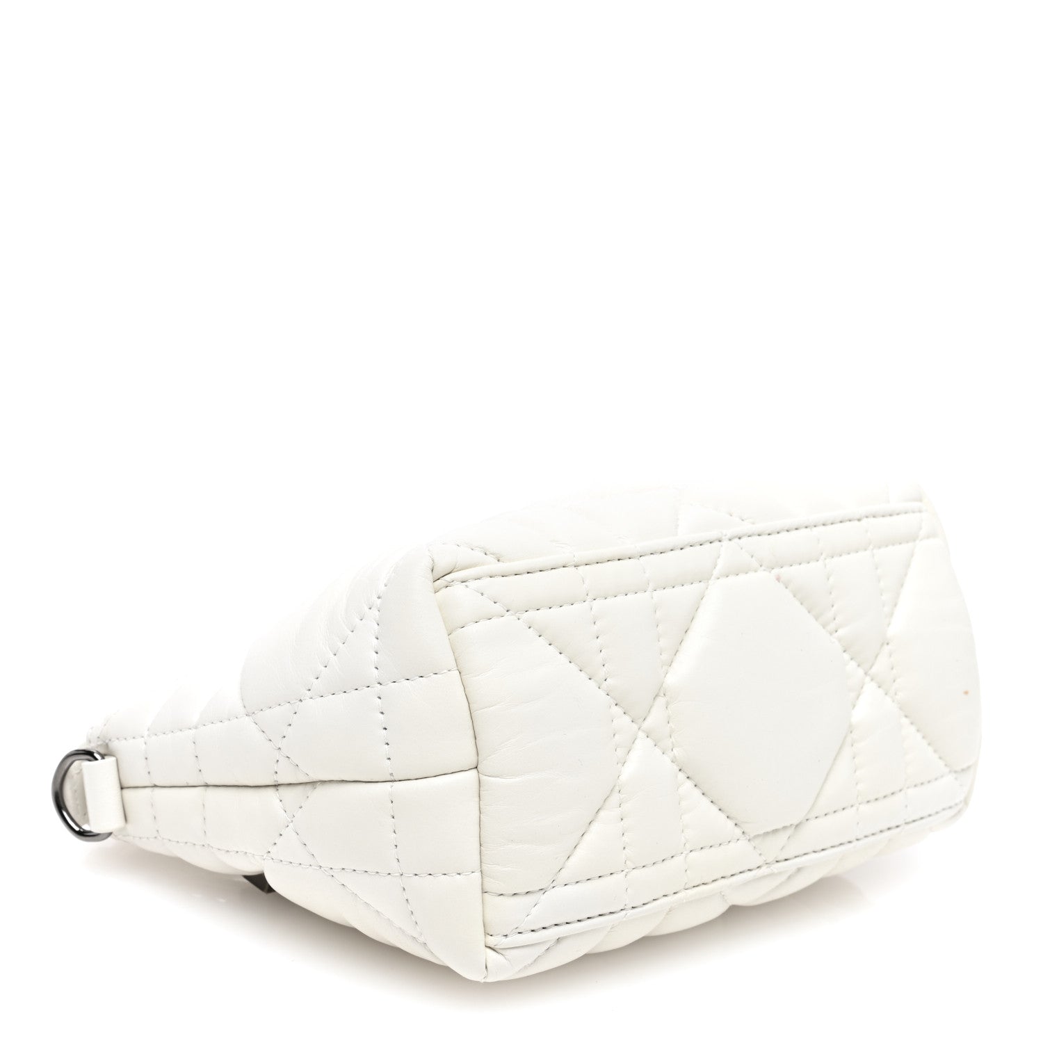 Christian Dior Calfskin Macrocannage Small Diortravel Nomad Pouch Latte 4 of 8