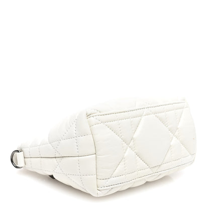 Christian Dior Calfskin Macrocannage Small Diortravel Nomad Pouch Latte 4 of 8