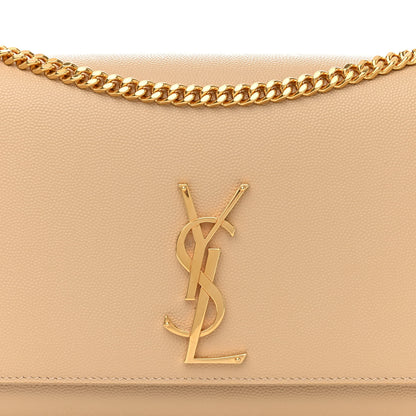 Saint Laurent Grain De Poudre Medium Monogram Kate Satchel Dark Beige 6 of 8