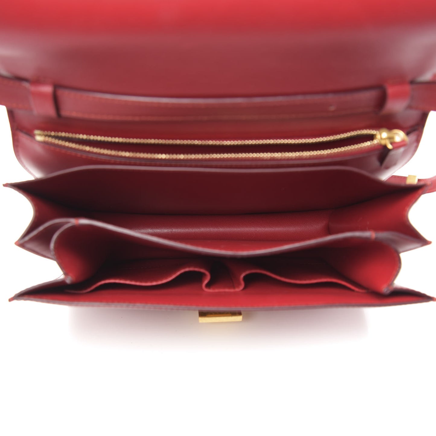 Box Calfskin Medium Classic Box Flap Bag Red