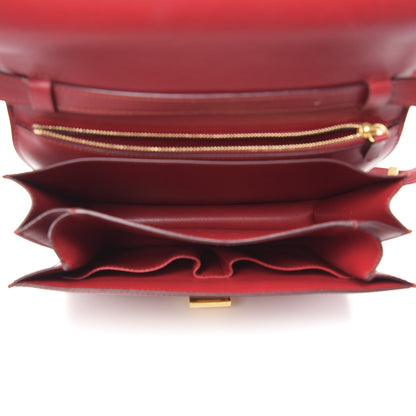 Celine Box Calfskin Medium Classic Box Flap Bag Red 5 of 15