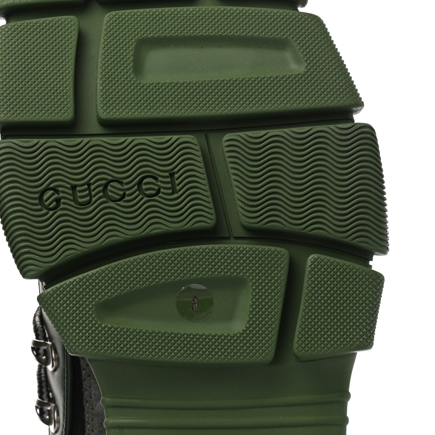 Gucci X SEGA Mesh Suede Calfskin Mens Flashtrek Sneakers 8 Loess Black Olive Green 6 of 8