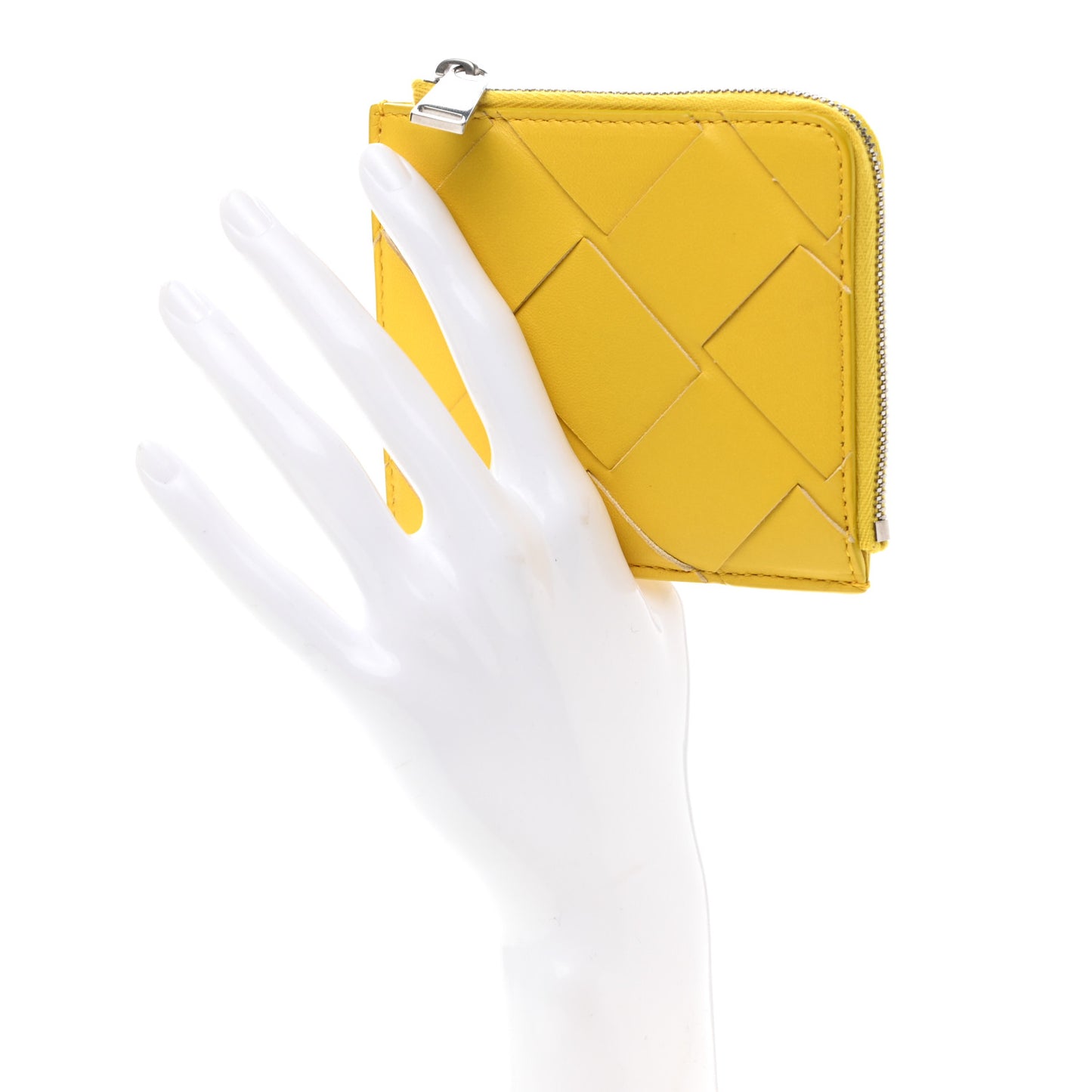Nappa Maxi Intrecciato Coin Purse Yellow