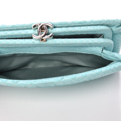 Chanel Python Timeless Clutch Blue 6 of 15