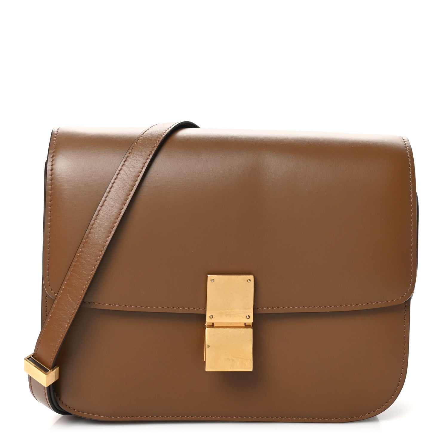 Celine Box Calfskin Medium Classic Box Flap Bag Camel 1 of 9