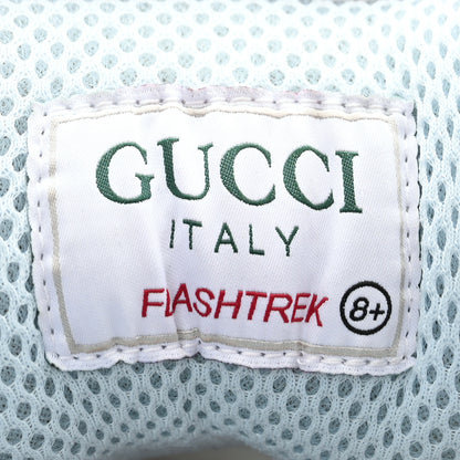 Gucci X SEGA Nylon Calfskin Suede Removable Crystals Mens Flashtrek Sneakers 8.5 Black Great White Crop 8 of 10