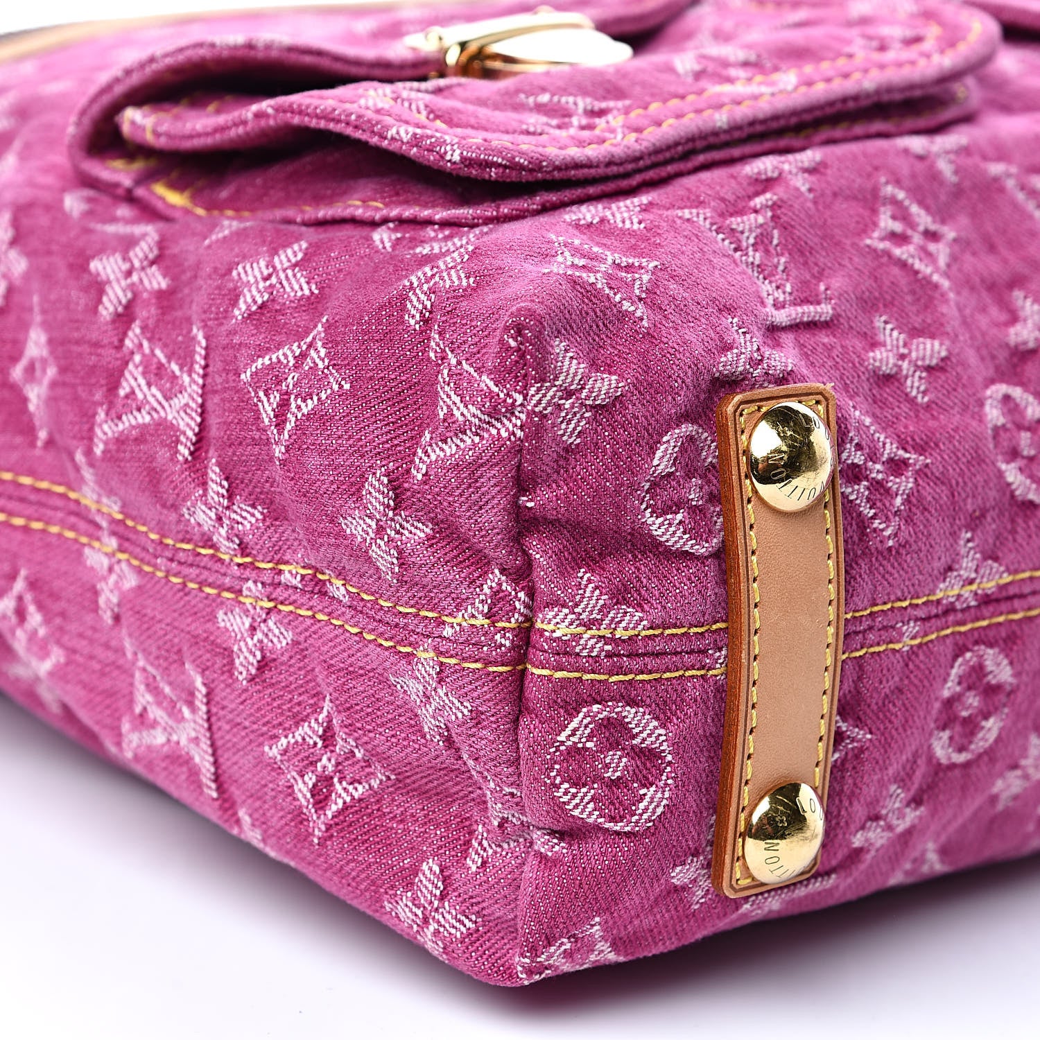 Louis Vuitton Denim Baggy GM Fuchsia 8 of 12