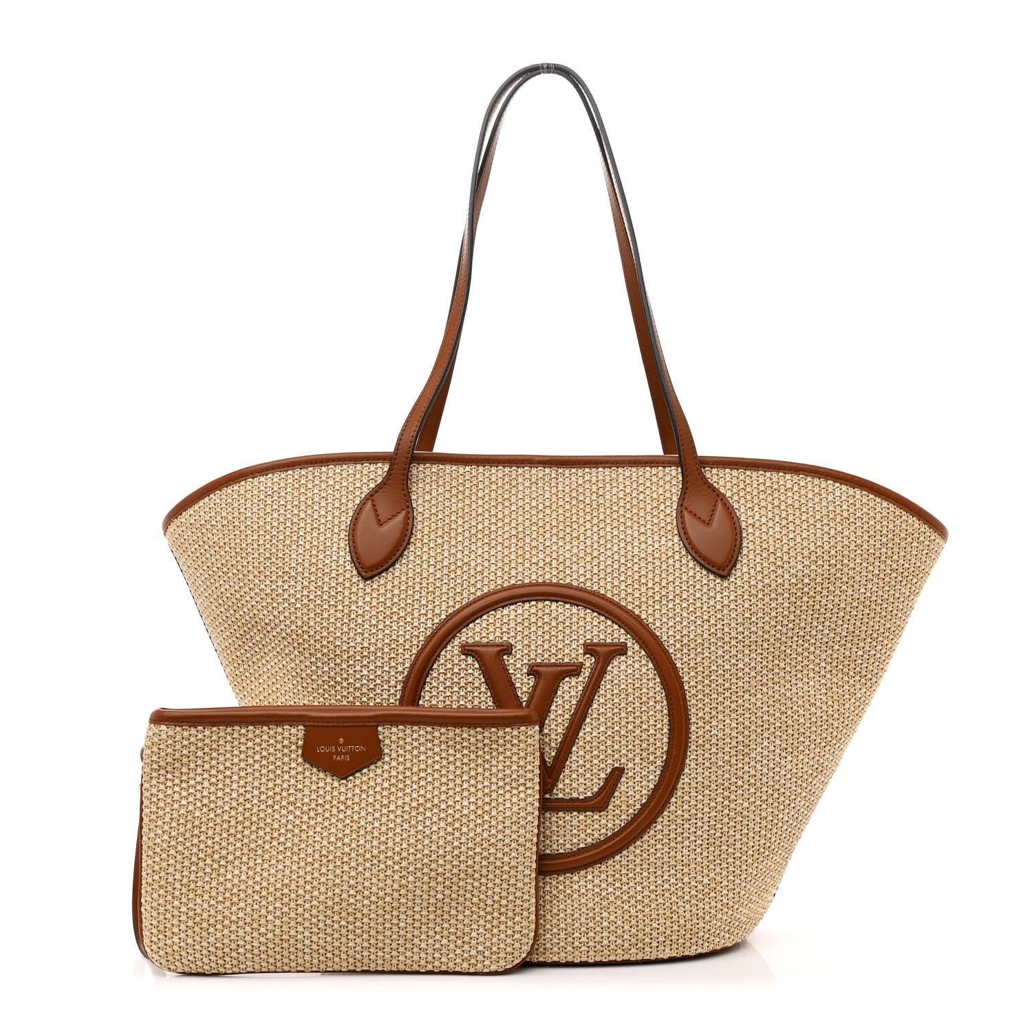 Louis Vuitton Raffia Saint Jacques Tote Caramel 3 of 11