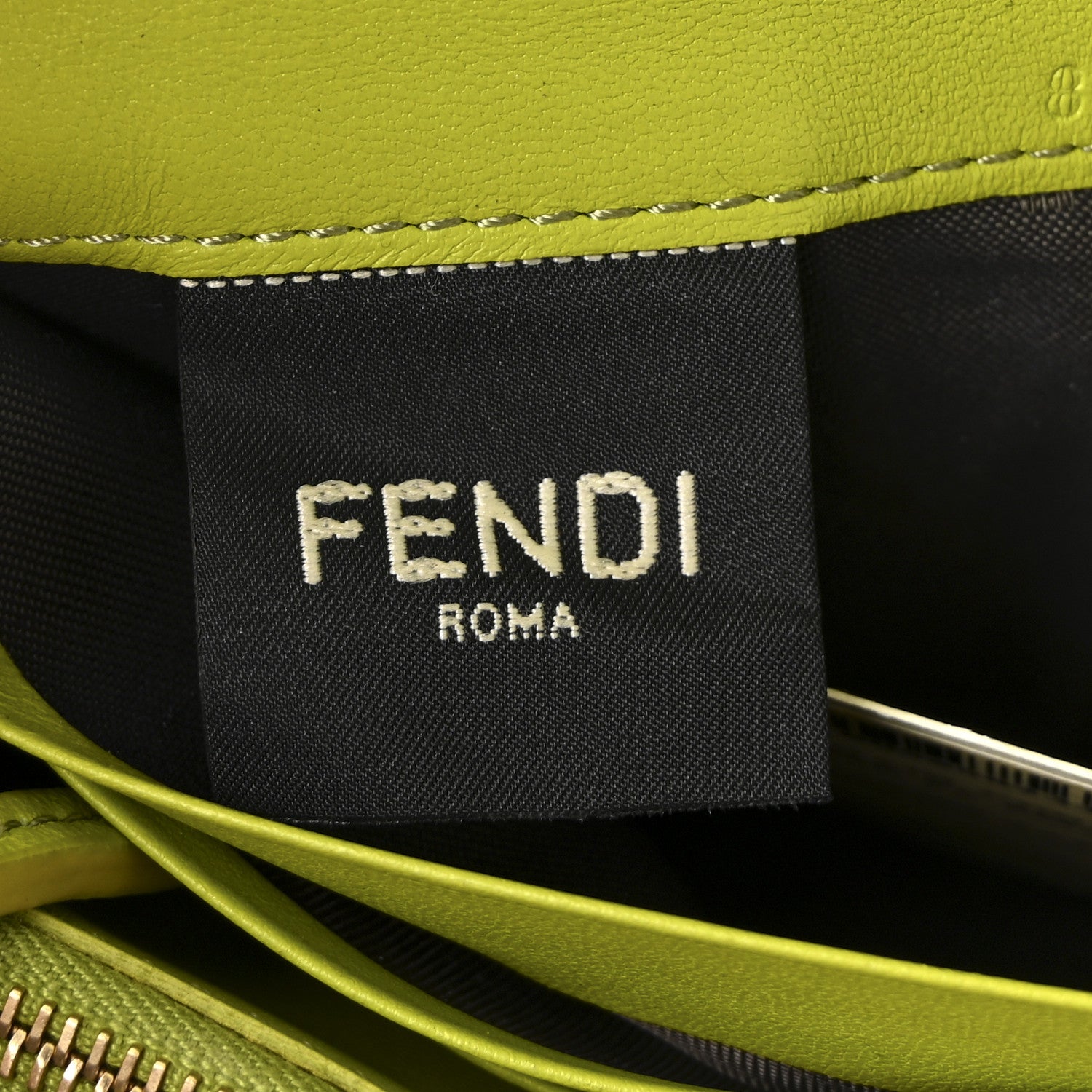 Fendi Nappa Matisse FF Embossed Continental Wallet On Chain Wasabi