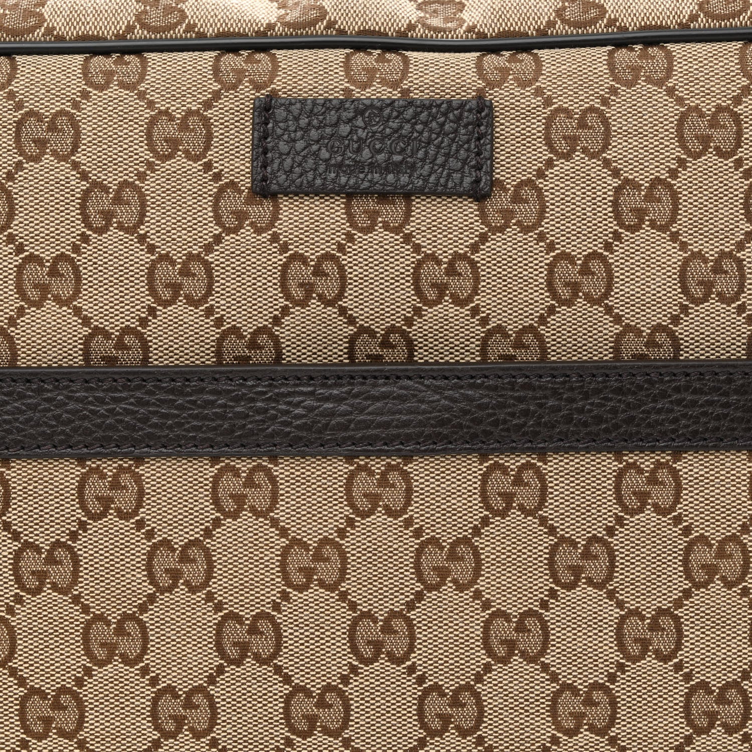 Gucci Monogram Dollar Calfskin Large Camera Case Beige Ebony Testa di Moro Marrone Scuro 7 of 9