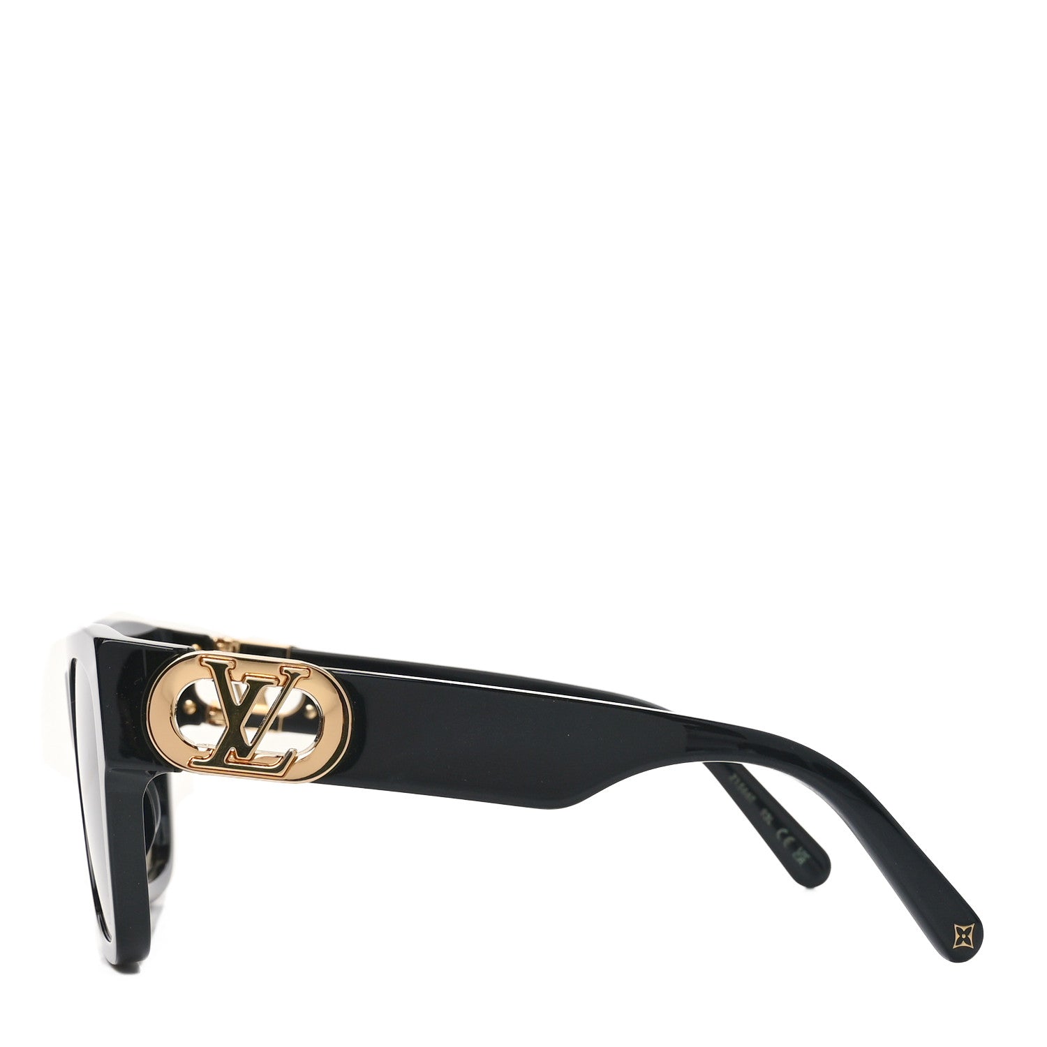 Louis Vuitton Acetate LV Link PM Square Sunglasses Z1566E Black 3 of 8
