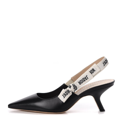 Christian Dior Lambskin Ribbon J'Adior Slingback 65mm Pumps 37 Black 1 of 10