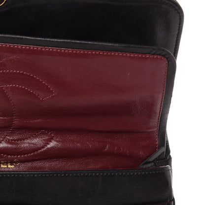 Chanel Lambskin Quilted Medium Double Flap Black 11 of 17