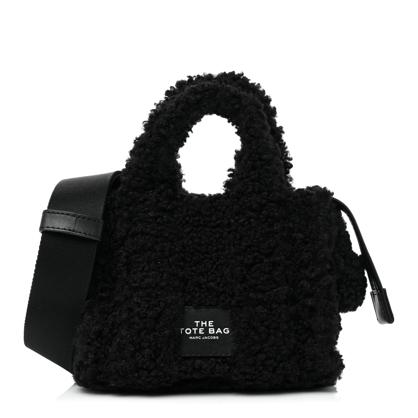 Polyester Cotton Mini The Teddy Traveler Tote Bag Black