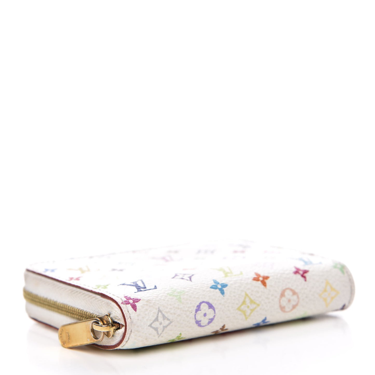 Monogram Multicolor Zippy Coin Purse Wallet White Litchi