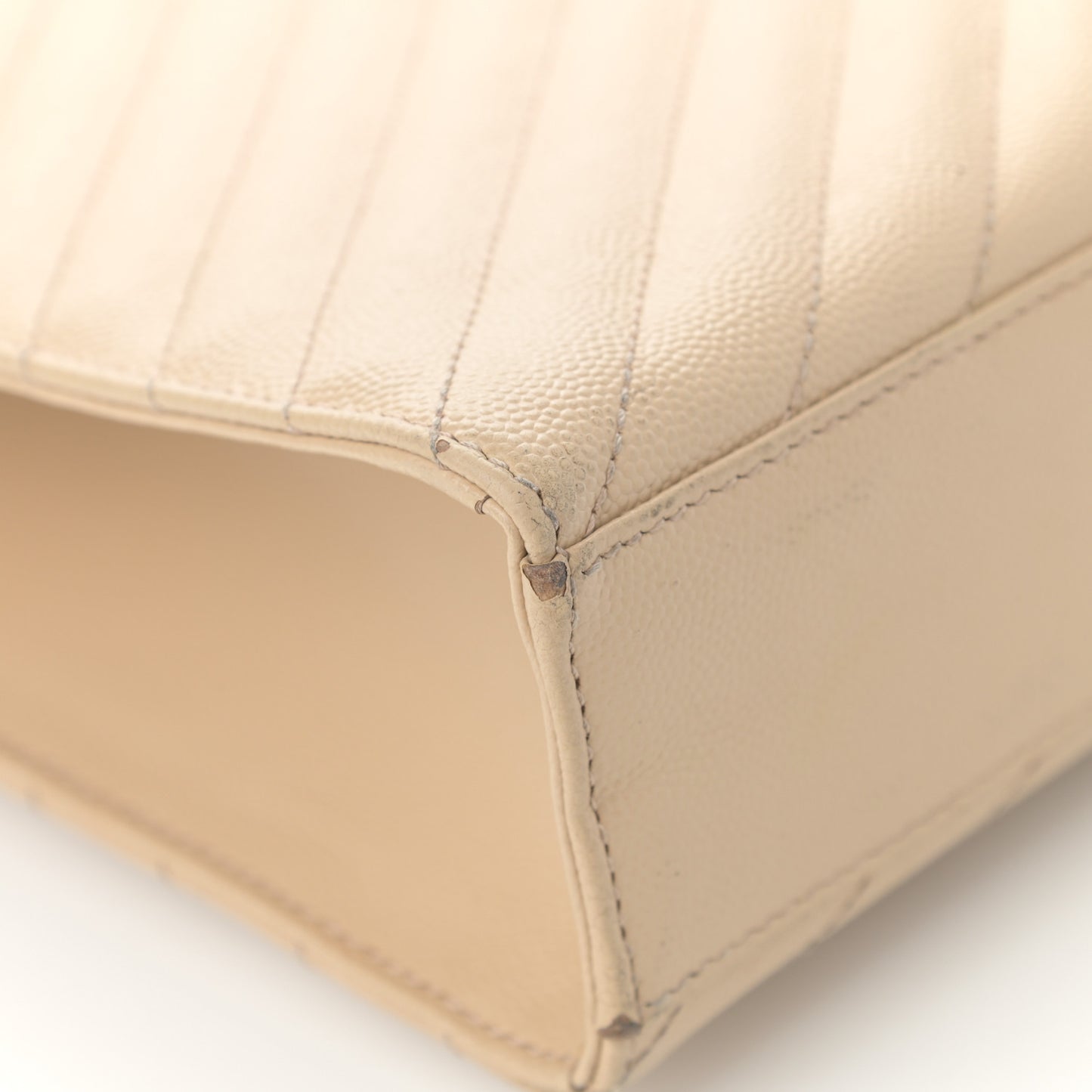 Grain De Poudre Matelasse Chevron Large Monogram Satchel Nude Powder