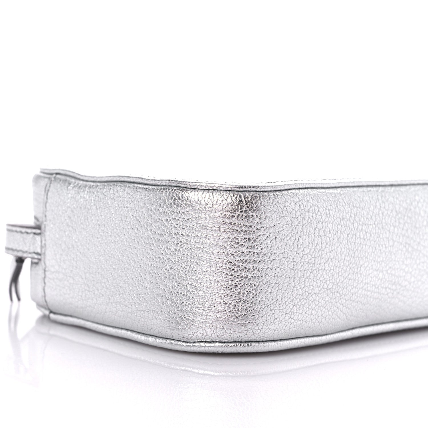Balenciaga Metallic Goatskin Logo XS Everyday Camera Bag Argent Black 7 of 8