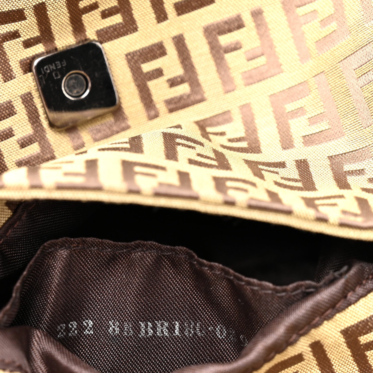 Fendi Zucchino Vitello Mini Mama Baguette Beige Toro Moro 7 of 10