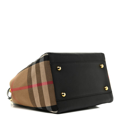 Burberry Grainy Calfskin House Check Small Canterbury Black 4 of 17