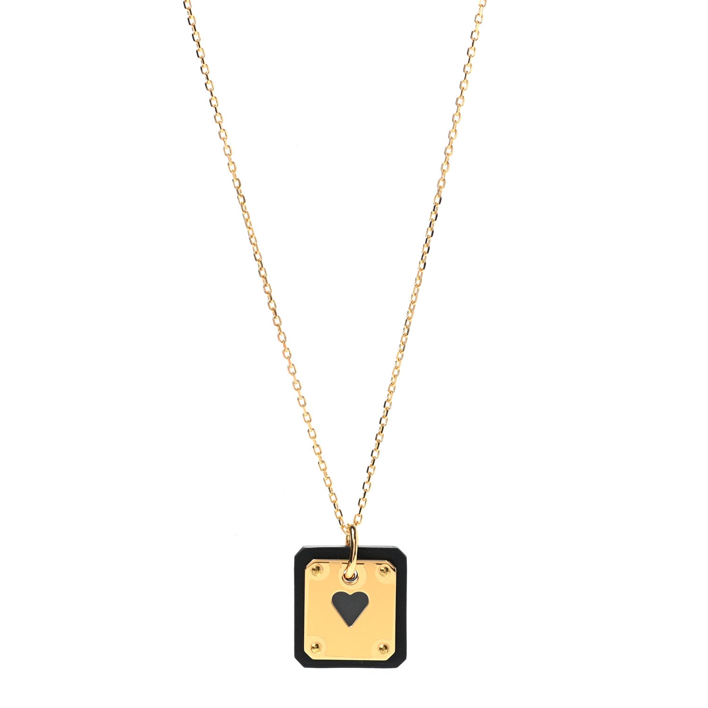 Gold Plated Swift As De Coeur Necklace Black