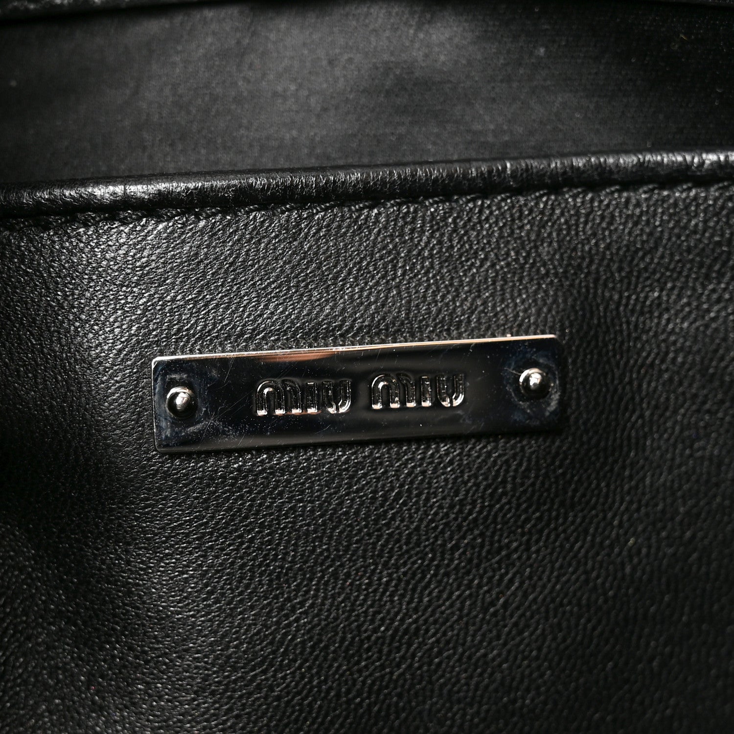 Miu Miu Nappa Matelasse Swarovski Crystal Tote Black 6 of 9
