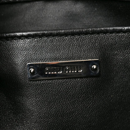 Miu Miu Nappa Matelasse Swarovski Crystal Tote Black 6 of 9