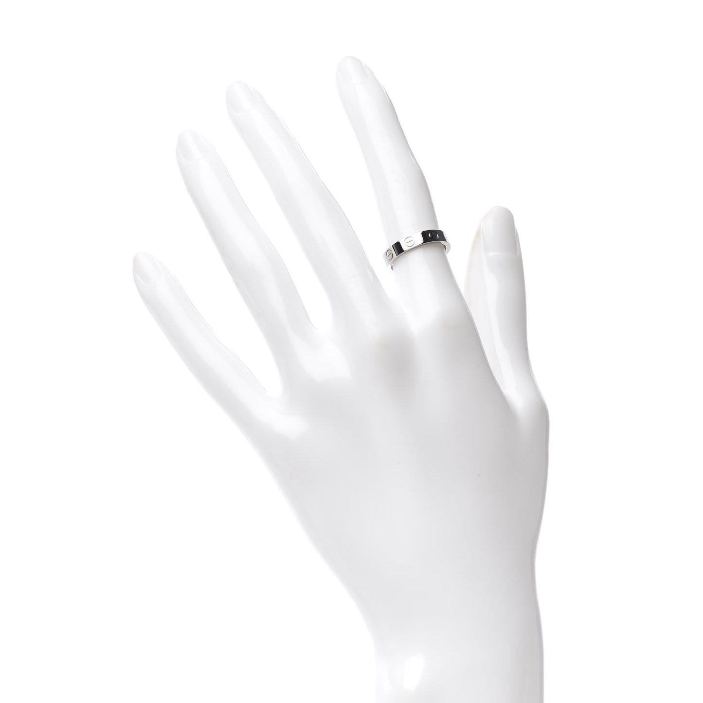 18K White Gold 3.5mm LOVE Wedding Band Ring 48 4.5