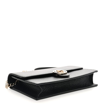 Gucci Dollar Calfskin Interlocking G Chain Wallet Black 4 of 11