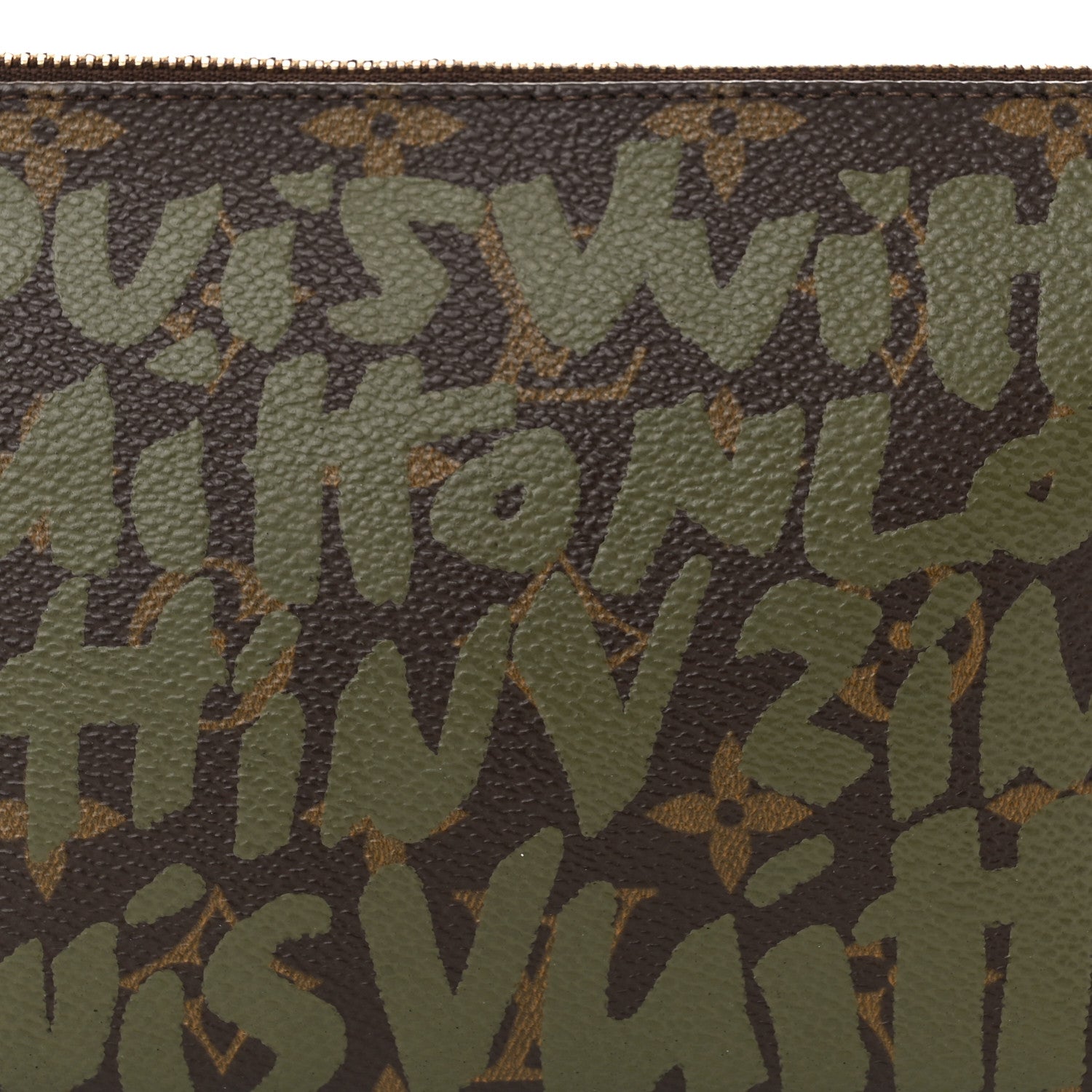 Louis Vuitton Monogram Graffiti Pochette Accessories Kaki 8 of 10