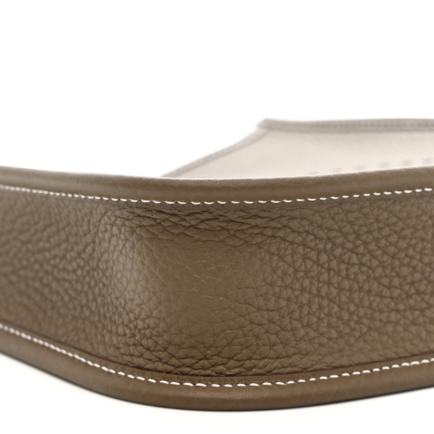 Hermes Taurillon Clemence Amazone Sangle Cavale Evelyne TPM Etoupe Gris Pale 9 of 11
