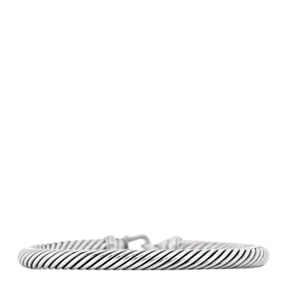 David Yurman Sterling Silver Diamond 5mm Cable Buckle Bracelet 2 of 4