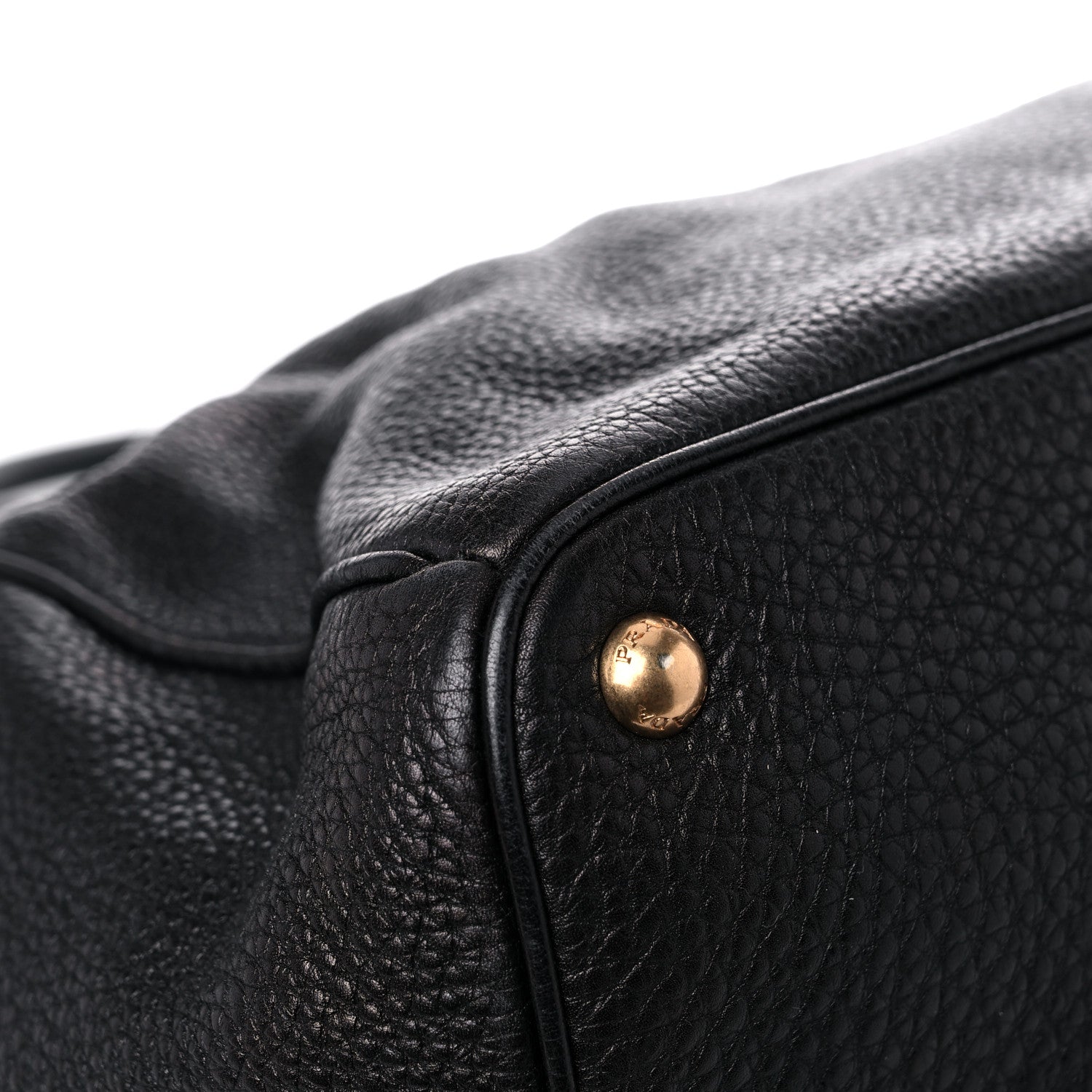 Prada Vitello Daino Tote Black 9 of 12