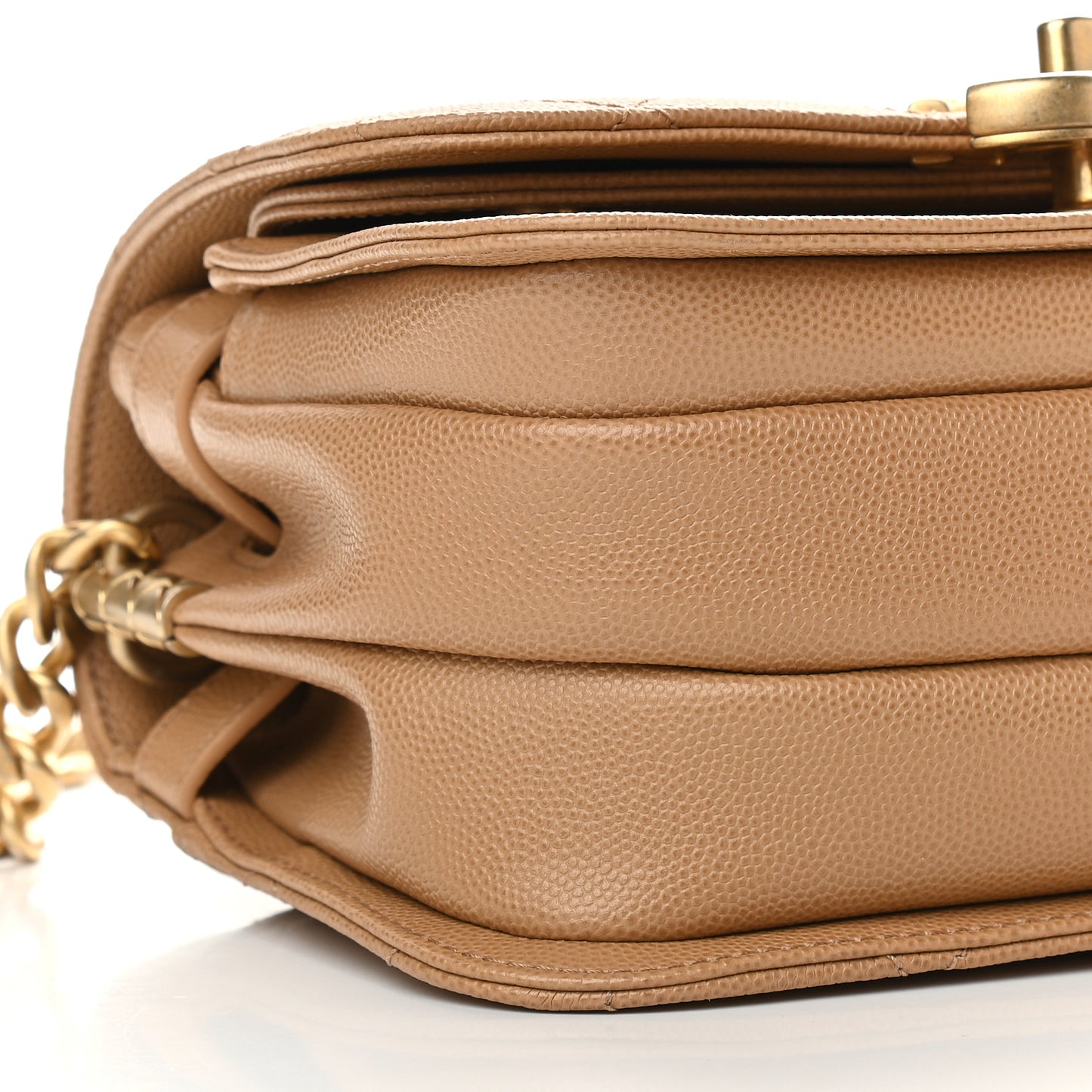 Caviar Mini Messenger Bag Beige