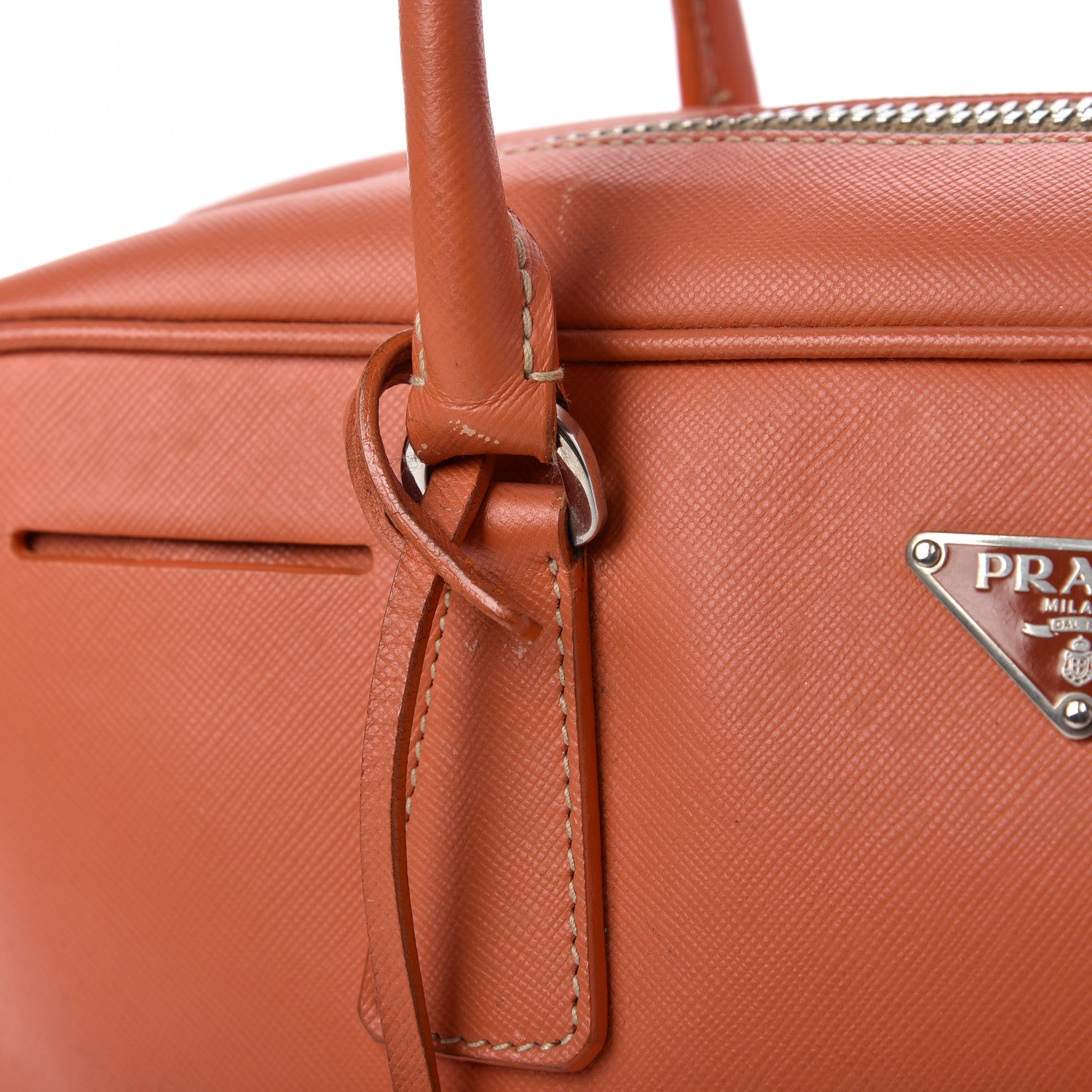 Prada Saffiano Bauletto Papaya 18 of 19