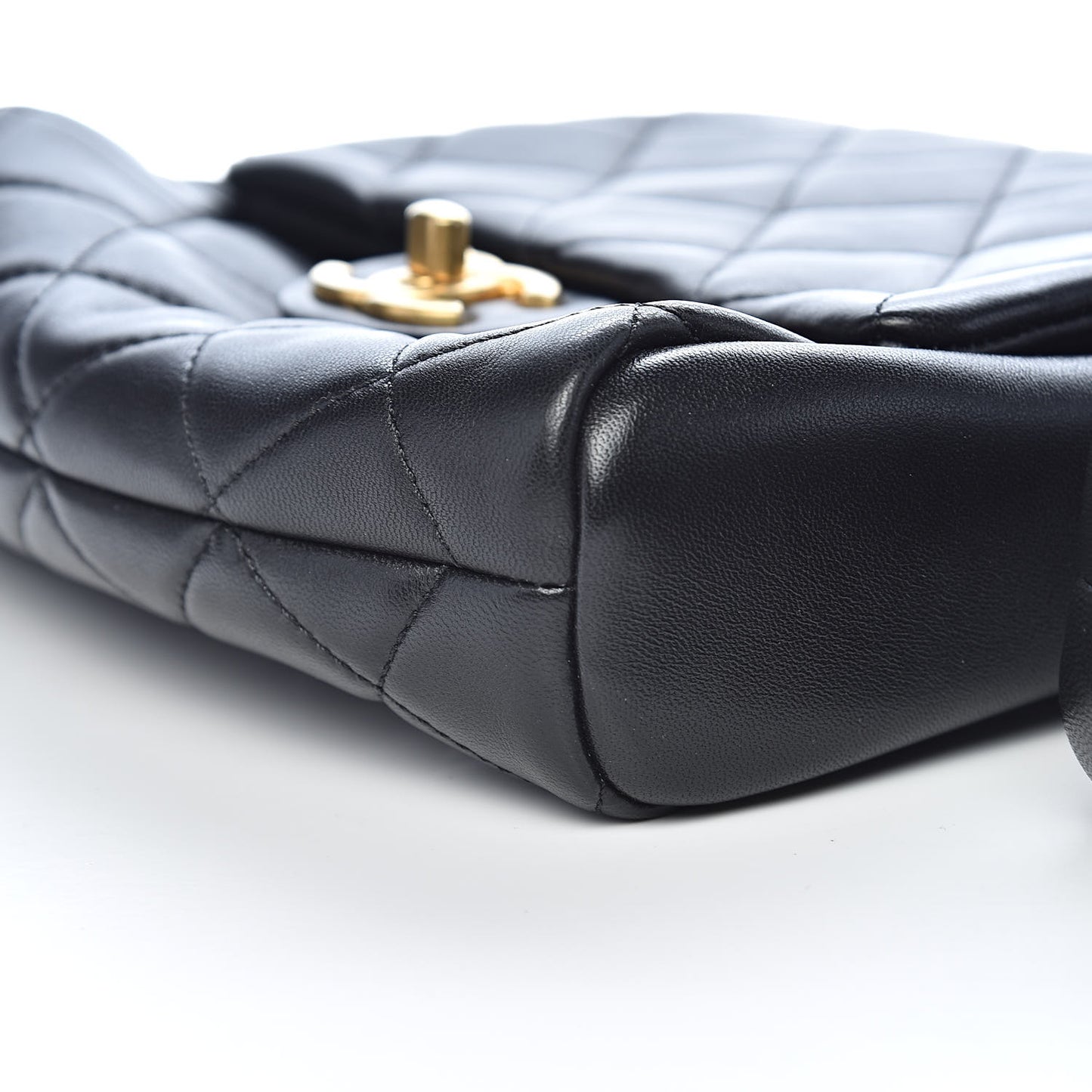 Lambskin Quilted Side-Packs Black