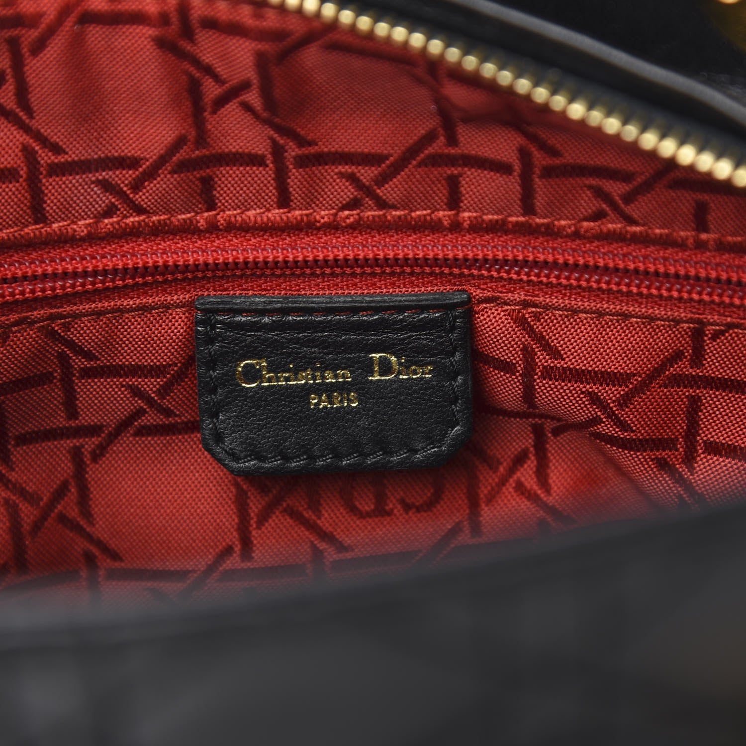 Christian Dior Lambskin Cannage Medium Lady Dior Black 5 of 9