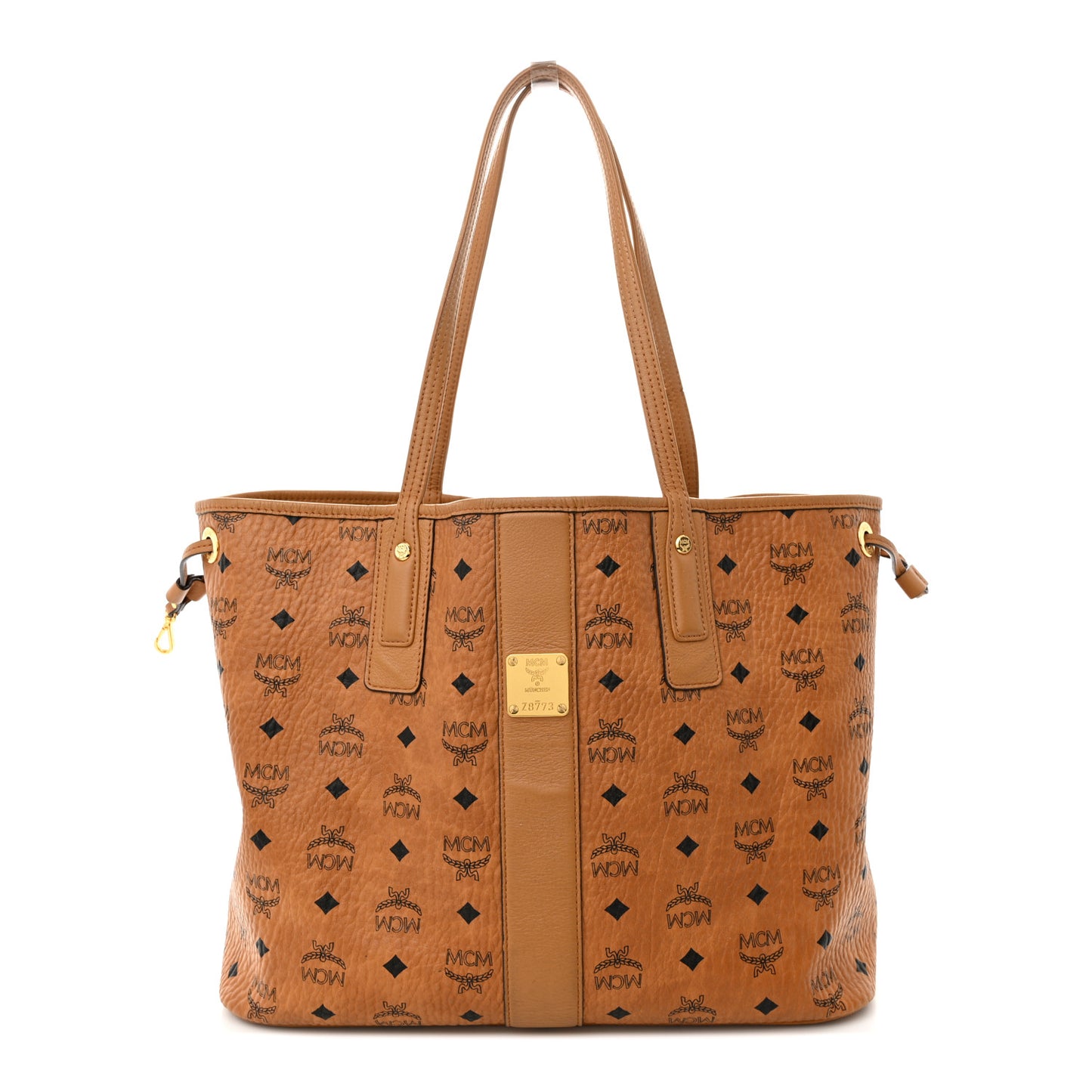 Visetos Medium Liz Reversible Shopper Tote Cognac