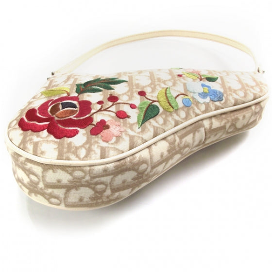 Monogram Vintage Flowers Mini Saddle Bag Beige