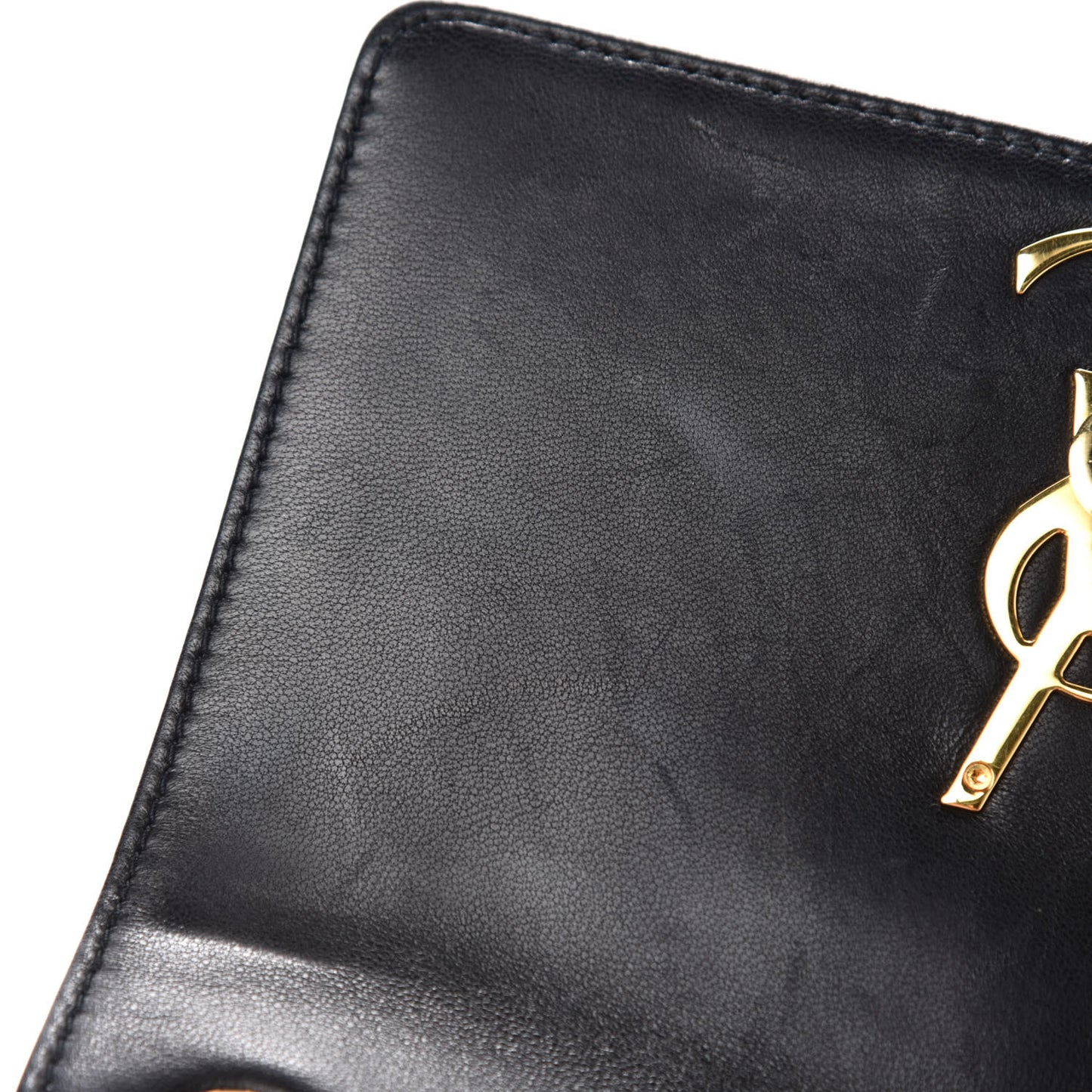 Lambskin Matelasse Monogram Medium Vicky Chain Bag Black