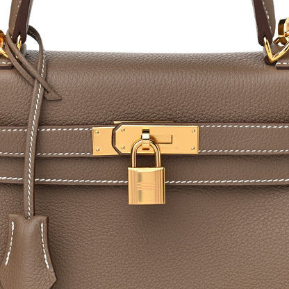 Hermes Togo Kelly Retourne 28 Etoupe 8 of 11